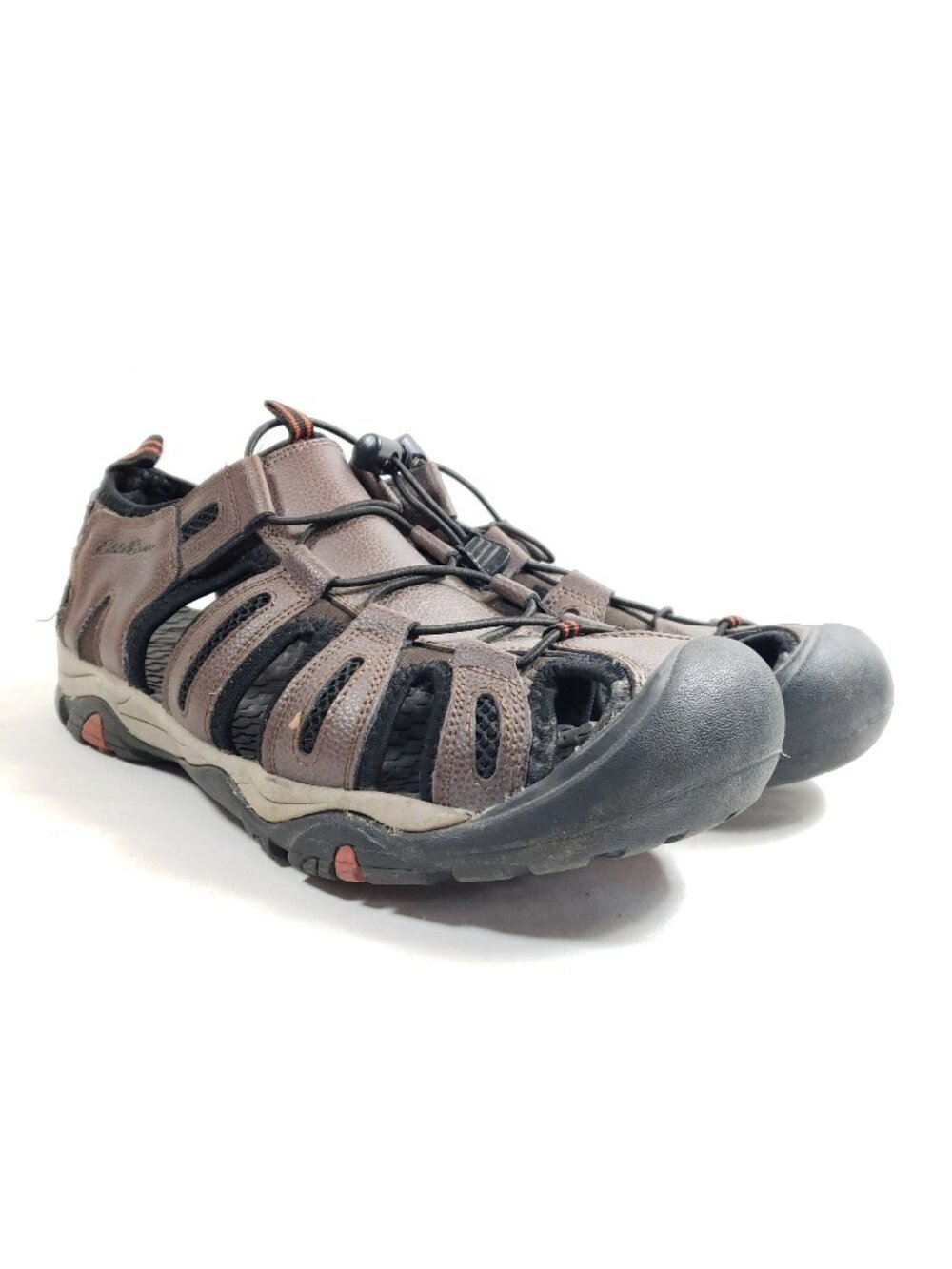 Eddie Bauer Mens Size 13 Troy Brown Leather Fisherman Sandals